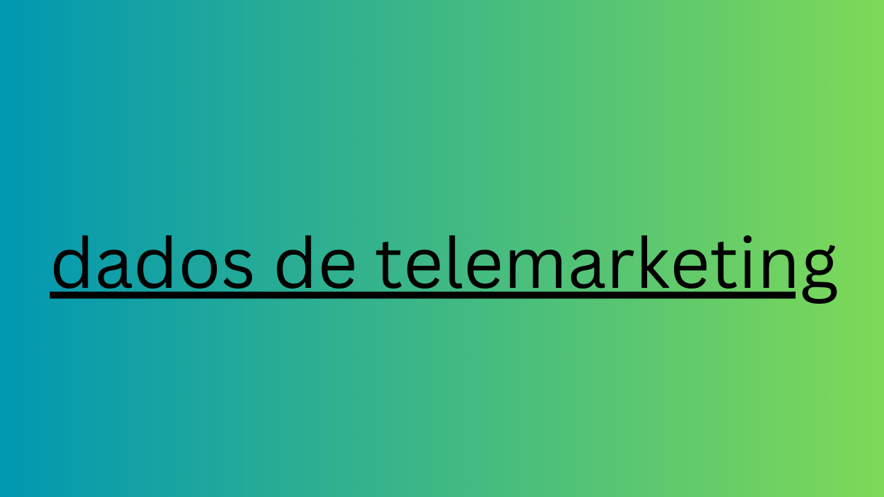 dados de telemarketing 