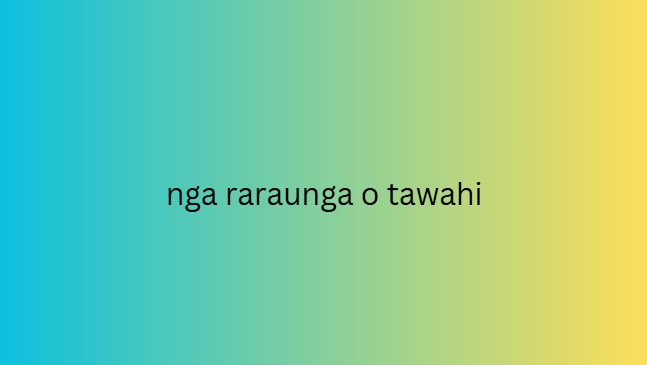 nga raraunga o tawahi