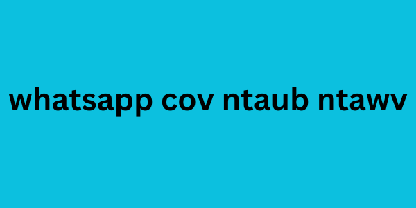 whatsapp cov ntaub ntawv
