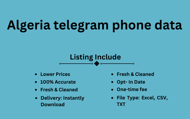 Algeria telegram phone data