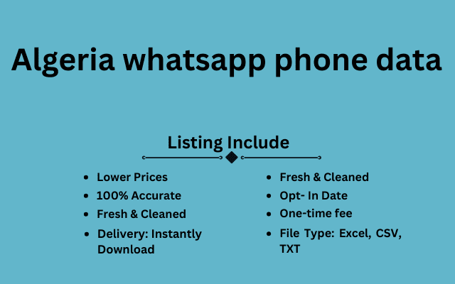 Algeria whatsapp phone data