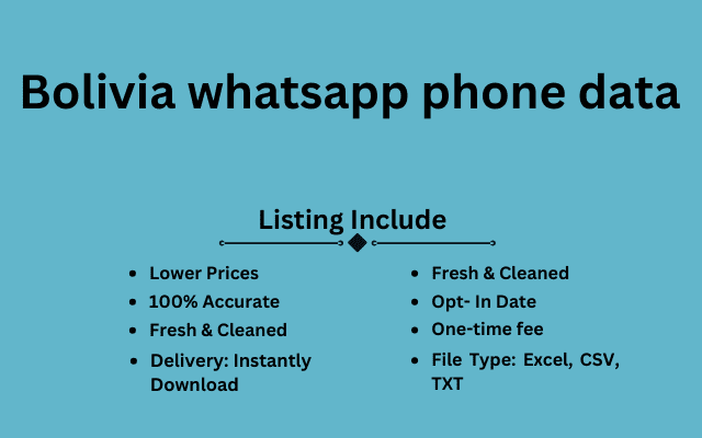 Bolivia whatsapp phone data