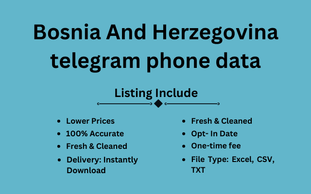 Bosnia And Herzegovina telegram phone data