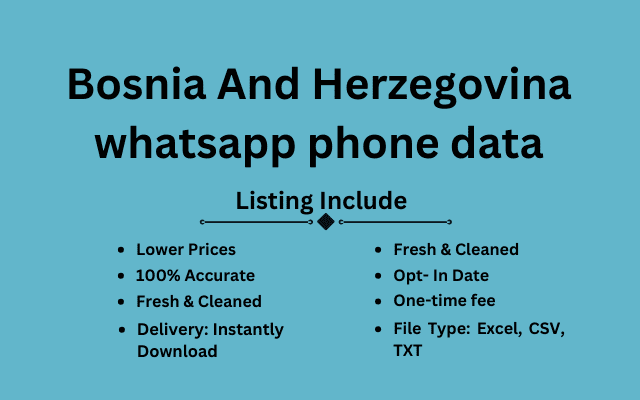 Bosnia And Herzegovina whatsapp phone data