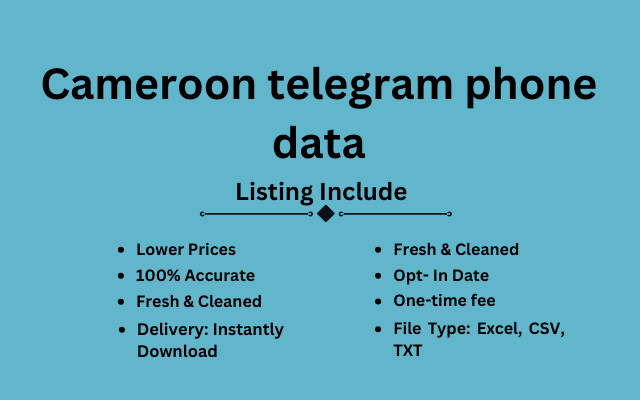 Cameroon telegram phone data