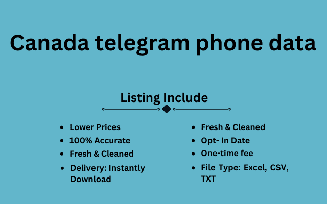 Canada telegram phone data