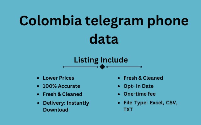 Colombia telegram phone data