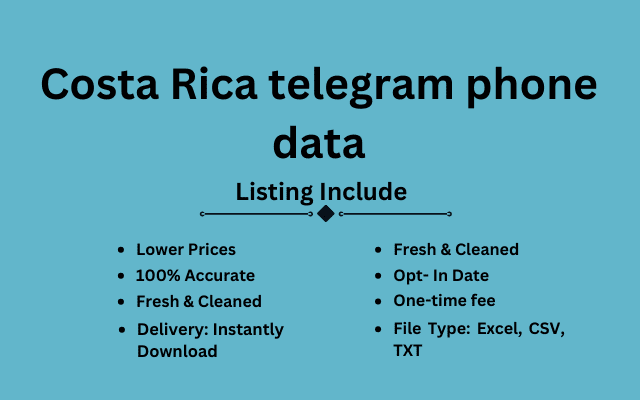 Costa Rica telegram phone data