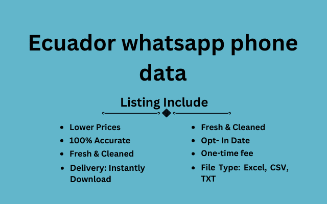 Ecuador whatsapp phone data