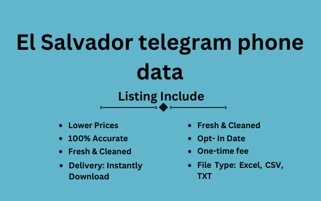 El Salvador telegram phone data