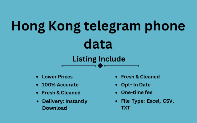 Hong Kong telegram phone data