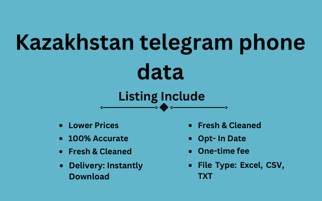 Kazakhstan telegram phone data