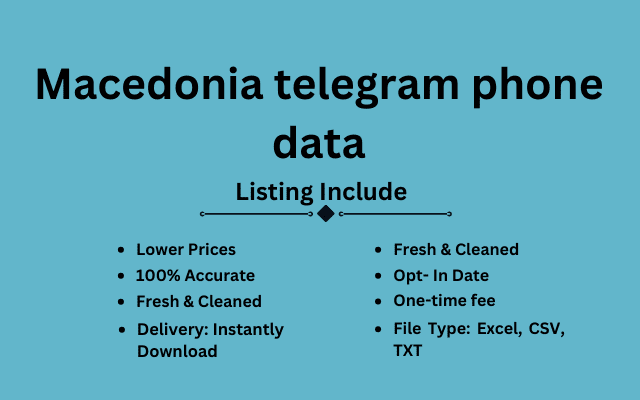 Macedonia telegram phone data