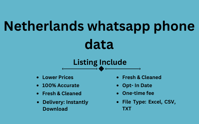 Netherlands whatsapp phone data