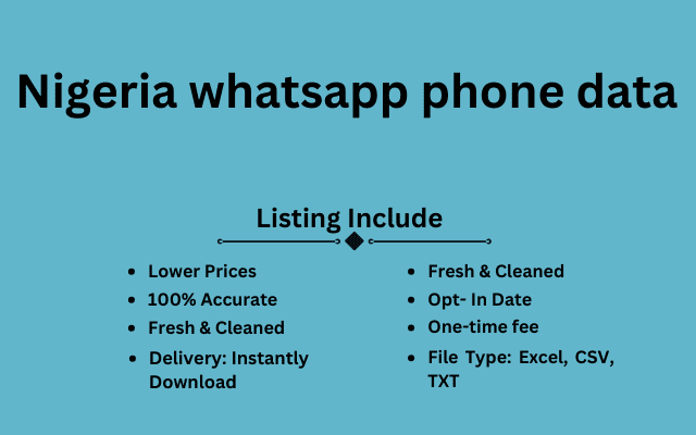 Nigeria whatsapp phone data