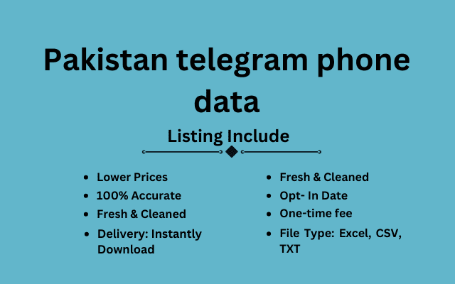 Pakistan telegram phone data