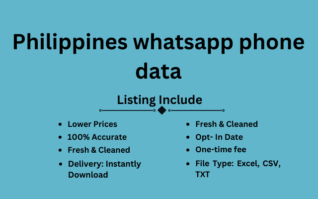 Philippines whatsapp phone data