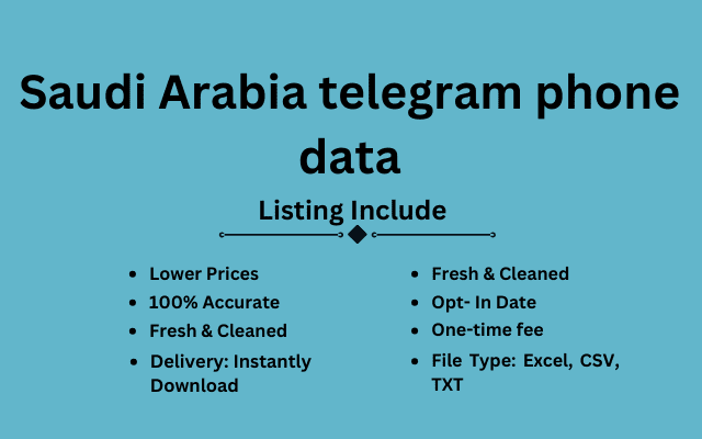 Saudi Arabia telegram phone data