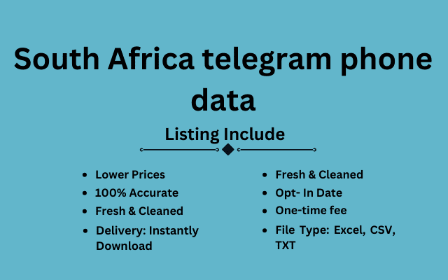 South Africa telegram phone data