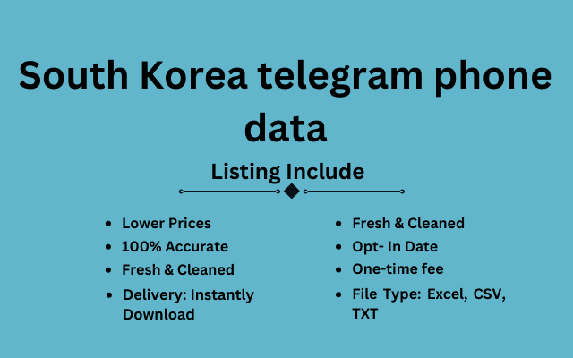 South Korea telegram phone data