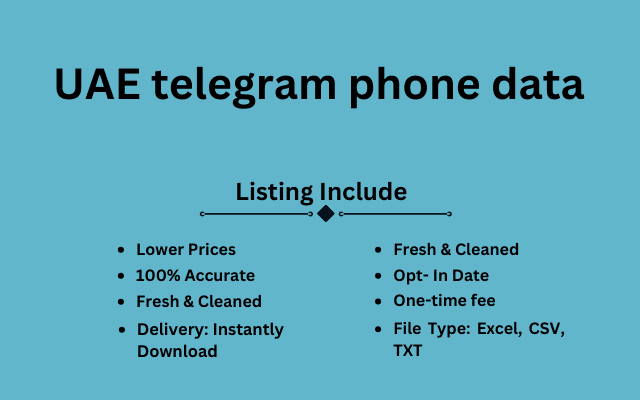 UAE telegram phone data